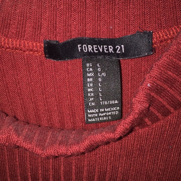 Red Ribbed Tank -- F21 - Picture 2 of 4